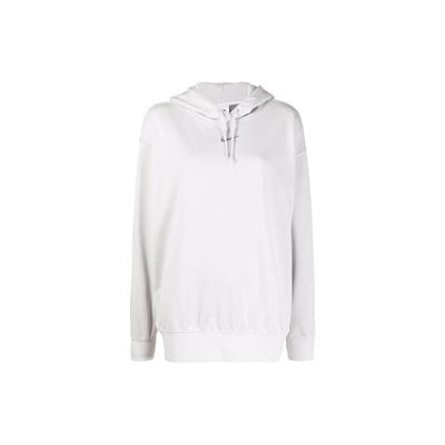 Logo Decal Pullover Hooded Long Sleeve Sweatshirt Women Tops Grey DJ6939-094