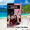 Custom Name Kpop Group Fashion Microfiber Beach Towel Super Soft & Absorbent for Bath, Beach, Travel  Bath Time Accessory, Fan gifts