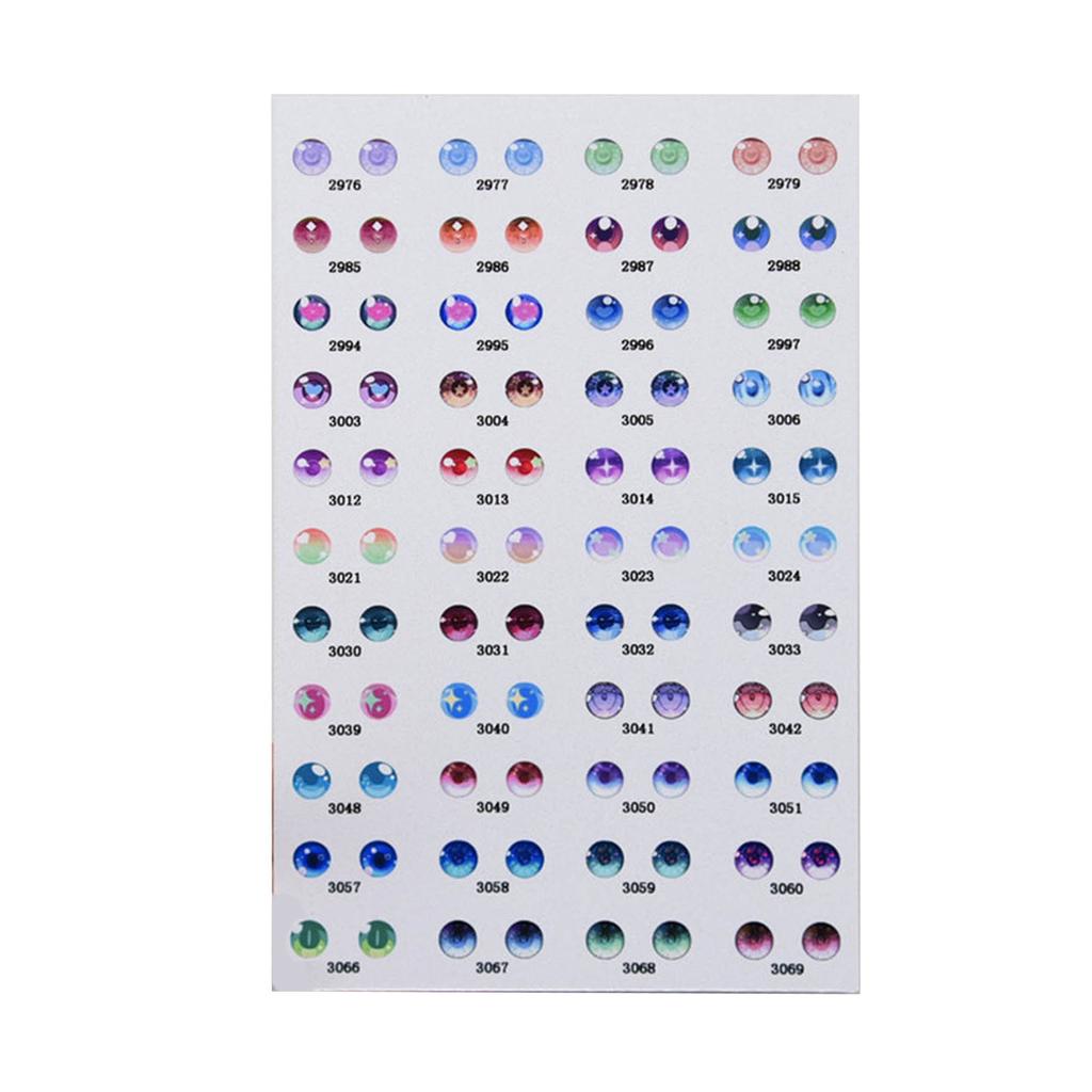 Round BJD Doll Eyes Handmade Doll Eyes Cute Doll Eyes Accessories Colorful Clay Eyes Gift for DIY Craft Lovers