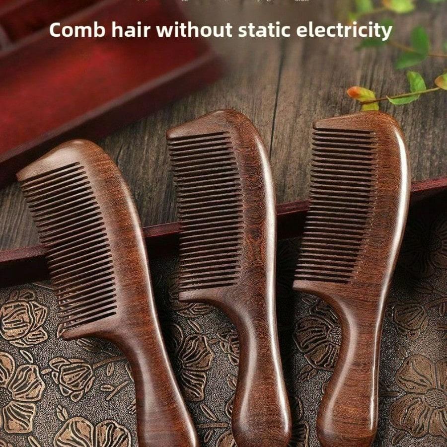 Wooden Comb Fine Teeth Massage Comb Hair Comb Wooden Hair Brush