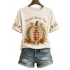 Dames Casual Halloween Print Pullover T-shirt