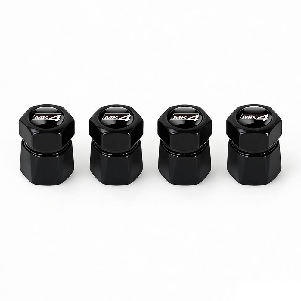 For Volkswagen b44Pcs Aluminum Car Tire Valve Caps Diamond Tyre Valve Airtight Cover Waterproof Dust For VW Jetta Golf EOS GTI Auto Accessories