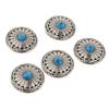 5 Pcs Leather Decorative Buttons Flower Buttons Imitation Turquoise Button for Jewellery Making Clothing Bag Dress