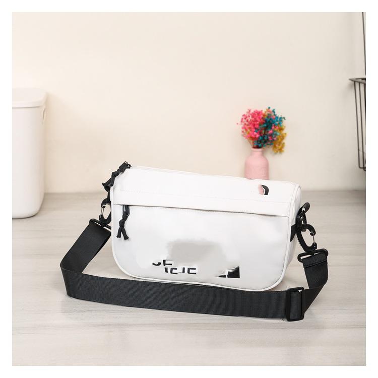 

Versatile Lettered Crossbody Shoulder Bag: Casual Waist, Messenger, Travel, and Commuter Use One size білий