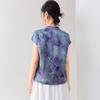 Golden Chrysanthemum New Chinese Style Silk Blend T-shirt