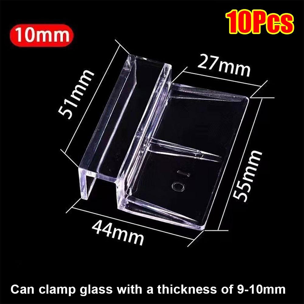 10Pcs New Width 5/6/8/10/12mm Fish Tank Bracket Transparent Acrylic Glass Lid Clip Support Holders Clip Aquarium Accessories