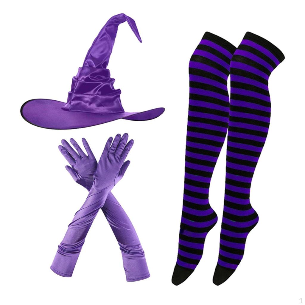 Pachet Costum cu Pălărie Ascuțită și Șosete cu Dungi pentru Distracție