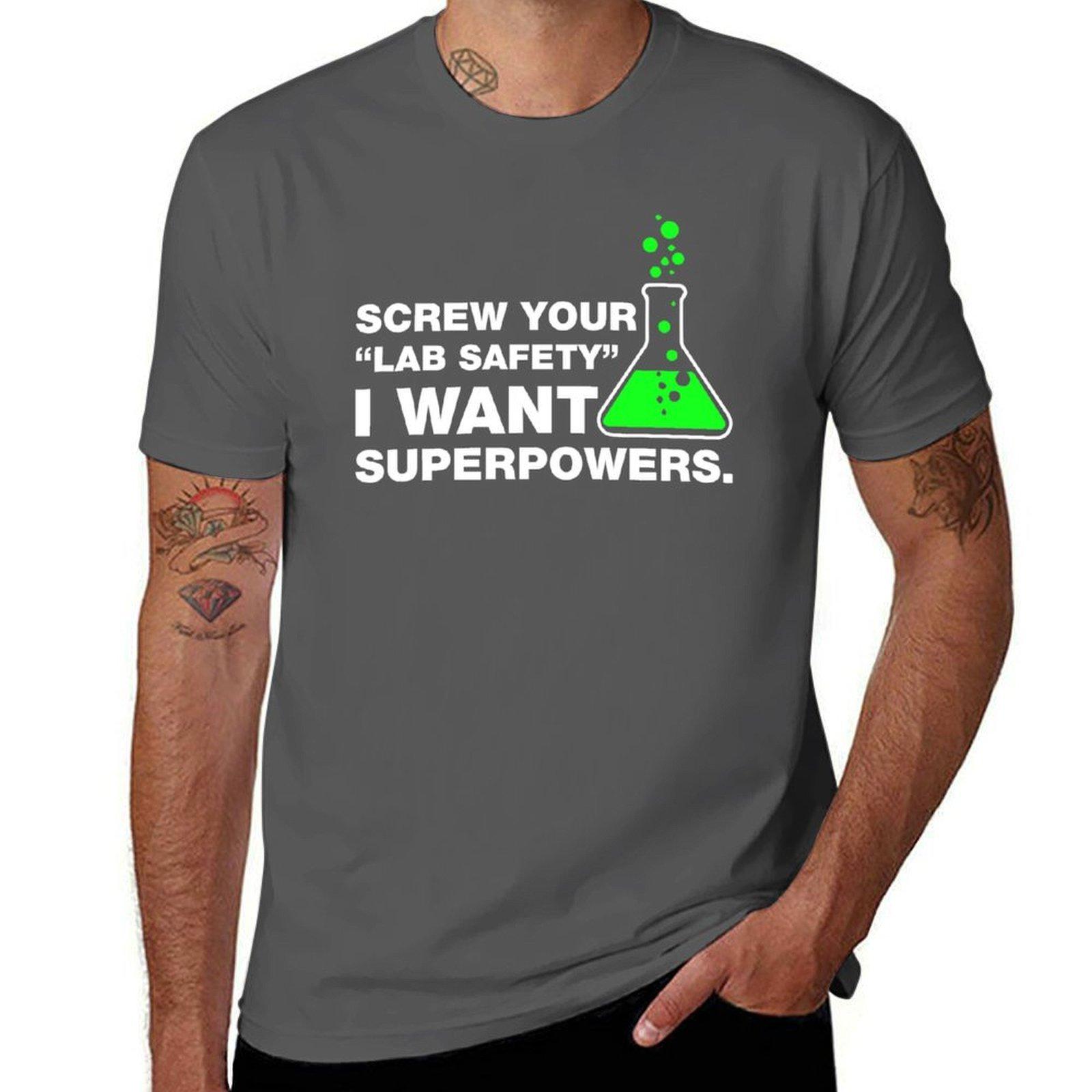 

Funny Lab Safety Science Geek Humor TShirt AntiWrinkle Short Sleeve TShirt 4XL