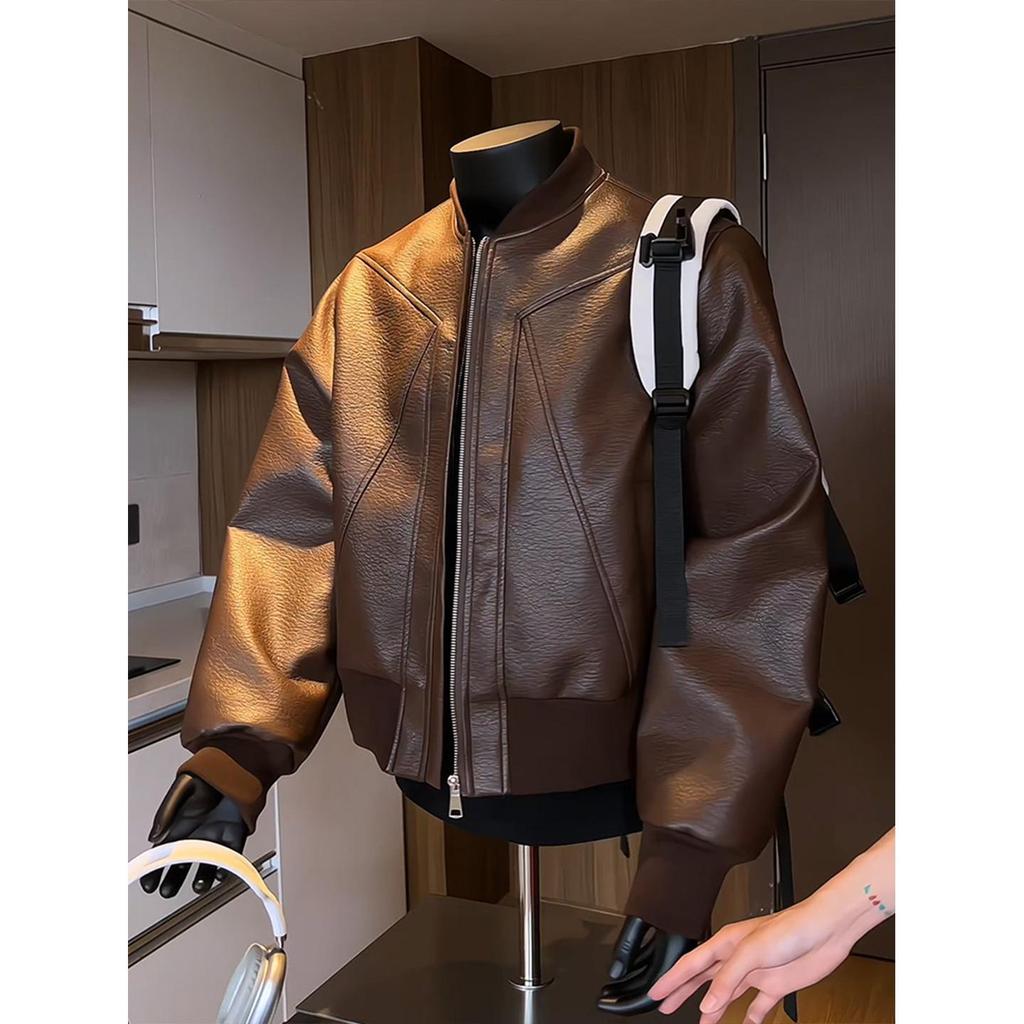 Herren Amerikanische Retro Schwere Leder Bikerjacke - 2025 Frühjahr/Herbst Edition