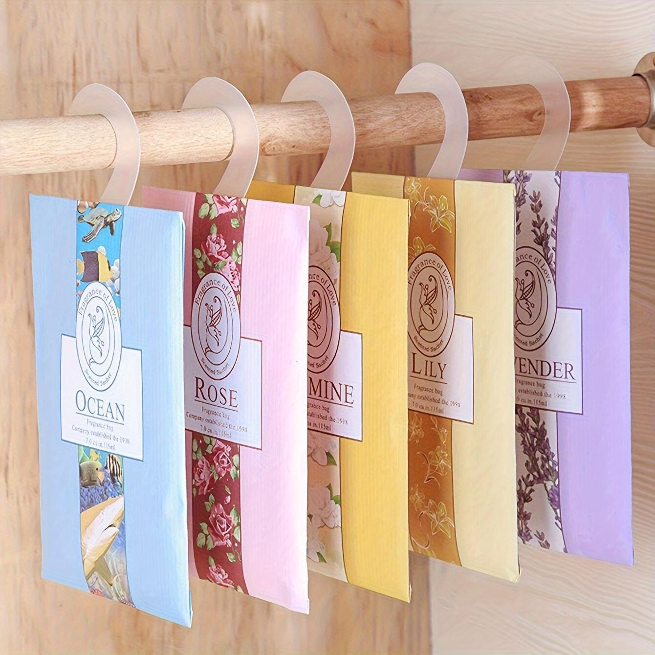 

5pcs Portable Air Fresheners Scented Wardrobe Sachets Odor Eliminating Hanging Bags for Home Apartment Dorm Closet Freshness