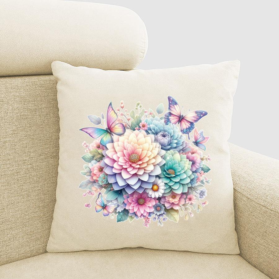 Beautiful Flowers Clothes Sticker For Girl Woman T-Shirt New Heat Transfer Garment Accessory Washable Diy Patch For Clothing