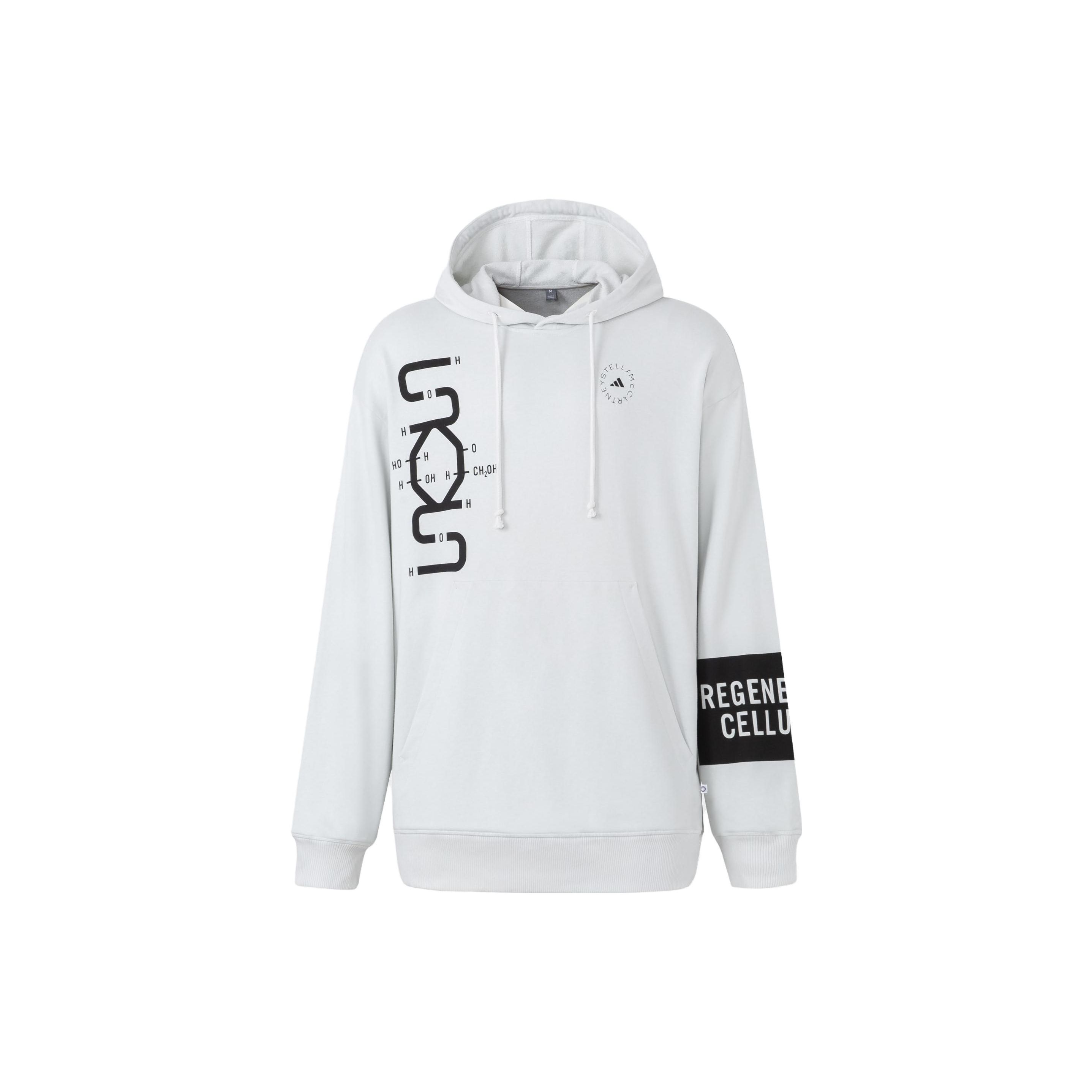 Adidas Regenerated Cellulose Hoodie Letter Print Sports Hoodie Unisex hoodies White HS4248 S