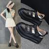 Leather Bag Head Roman Sandals Summer New Thick-soled Muffin Hollow Hole Leisure Sports