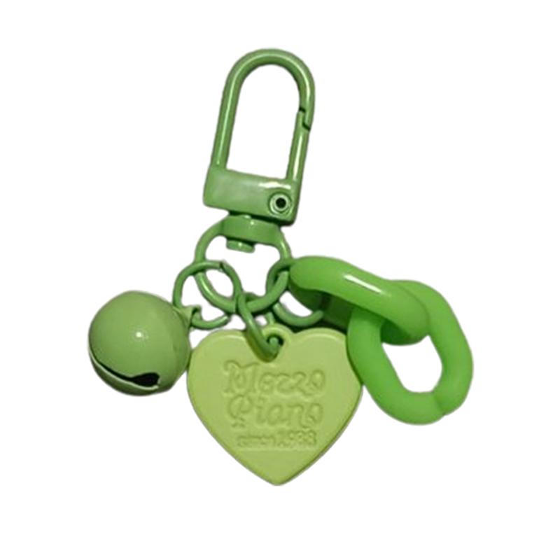 1Pc Alloy Love Shape Pendant Keychain Heart Key Chain With Bell Couple Friend Bag Gift Jewelry Key Holder Accessories