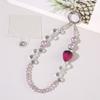 Short Bling Strawberry Phone Chain Anti-lost Pearl Mobile Phone Lanyard  Christmas Gifts