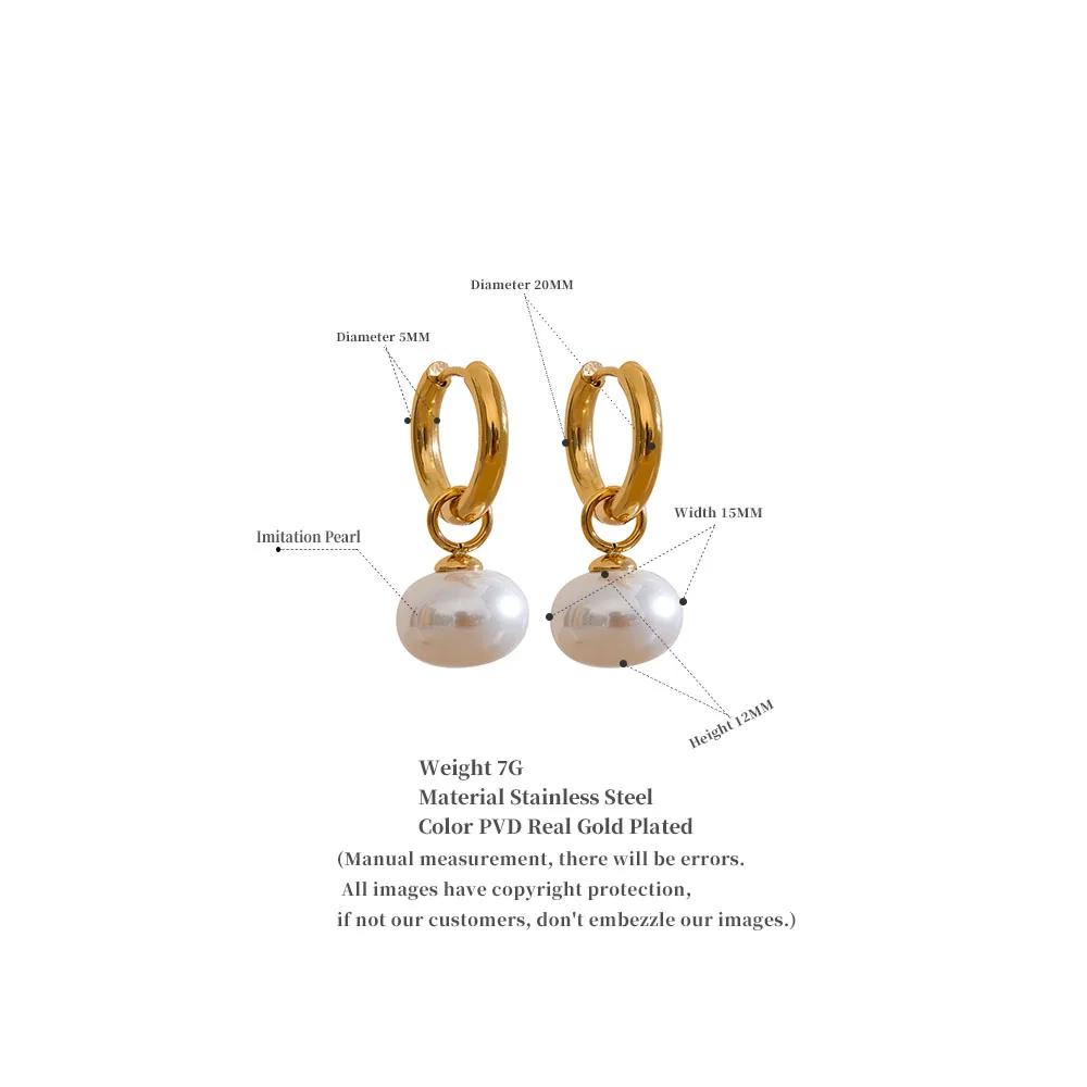High Quality Imitation Pearl Pendant Alloy Gold Korean Earrings Ornaments Fashion Jewelry Women Gift