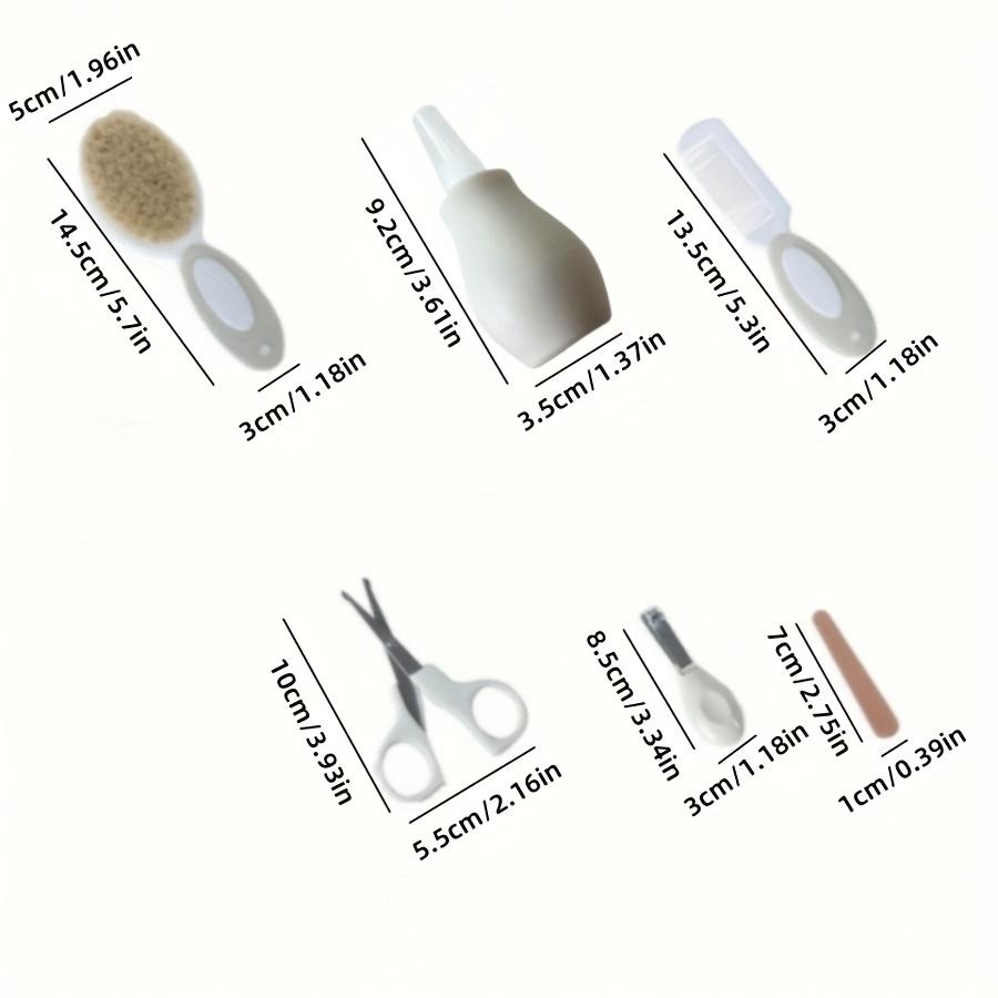 Baby care set six-piece set Baby nasal inhaler, nail clippers, brush, file, comb, set of daily cleaning and care accessories fo