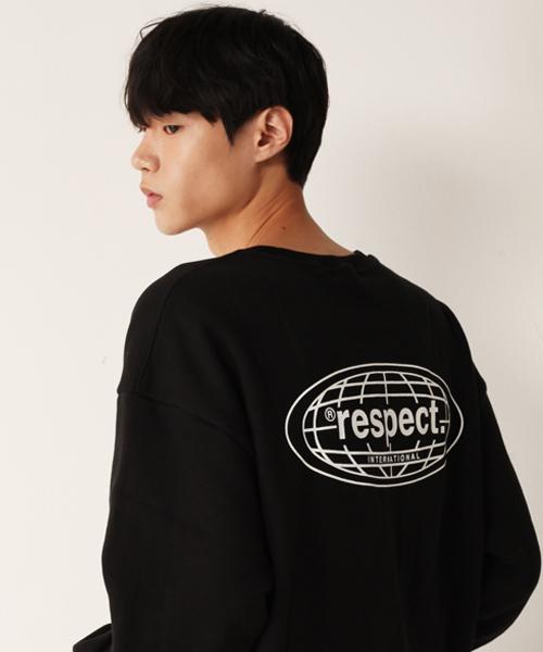 Свитшот Respect с логотипом Respect на спине (черный) Black/L
