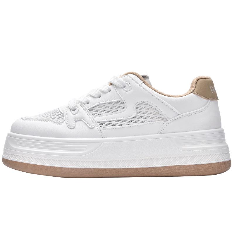 

Hot summer new thick-soled mesh white shoes women s retro versatile breathable board shoes 3550 40