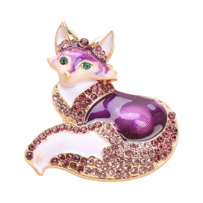 Elegant Enamel Animal Shaped Pin Brooch Including Colorful Rhinestones For Feminine Outfit Enhancement And Gift Giving