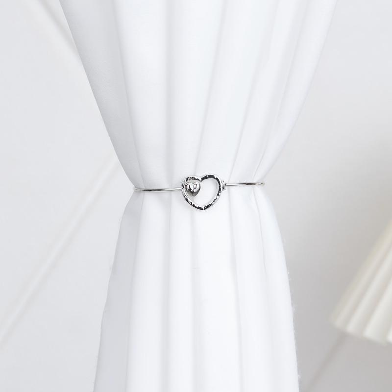 

Элегантные металлические подхваты для штор в форме сердца Классические аксессуары для домашнего декора серебряный