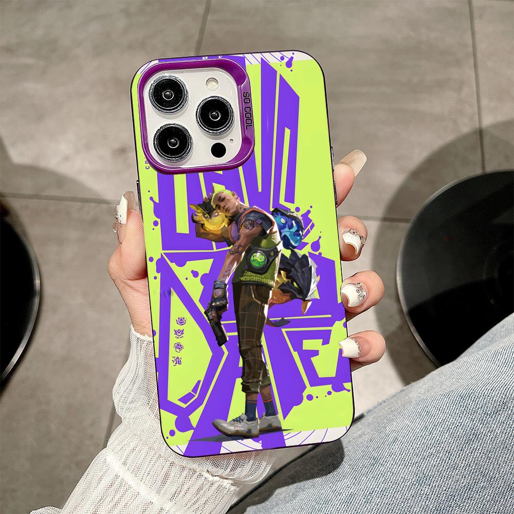 

Valo Gekko Phone Case for iPhone 17 16 15 14 13 12 11 X XR XS Air Pro Max Plus Purple Colorful Silver Cover iPhone 14 Pro Max
