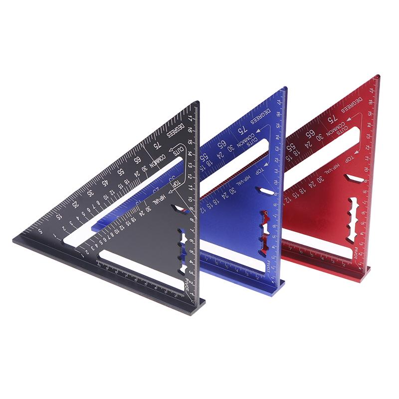 7-Inch Metric Woodworking Aluminum Alloy Triangle Gauges Right Angle Ruler Measuring Gauging Tools High Precision Marker Ruler