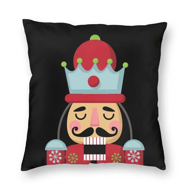 Nutcracker Doll Print Sofa Cushion Cover Pillowcase Home Decoration Party Car Bedding
