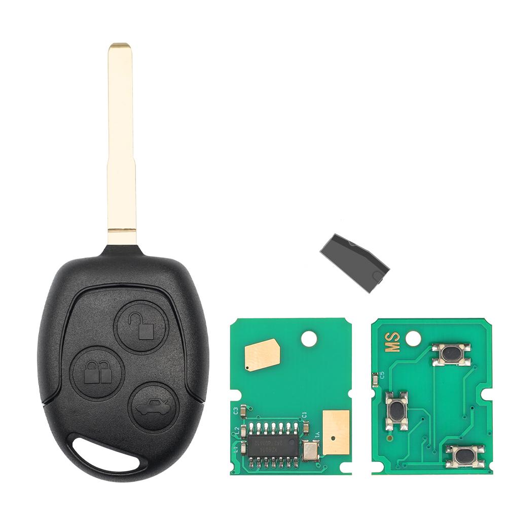 SilKY 3 BTN Remote Control Key Fob 315/433MHz 4D60/4D63 Chip For Ford Mondeo Focus Fusion Fiesta Galaxy Transit Full Car Key