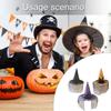 Elegant Witch Hat With Steel Wire Frame And Soft Netting Wizard Hat For Halloween Costume Accessories