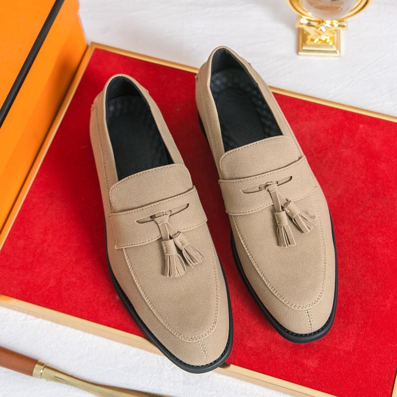 Fashion High Quality Men Breathable Casual Flow Su Le Fu Shoes Fashion Brand Men Spring Comfortable Pointed Formal Business Leather Shoe