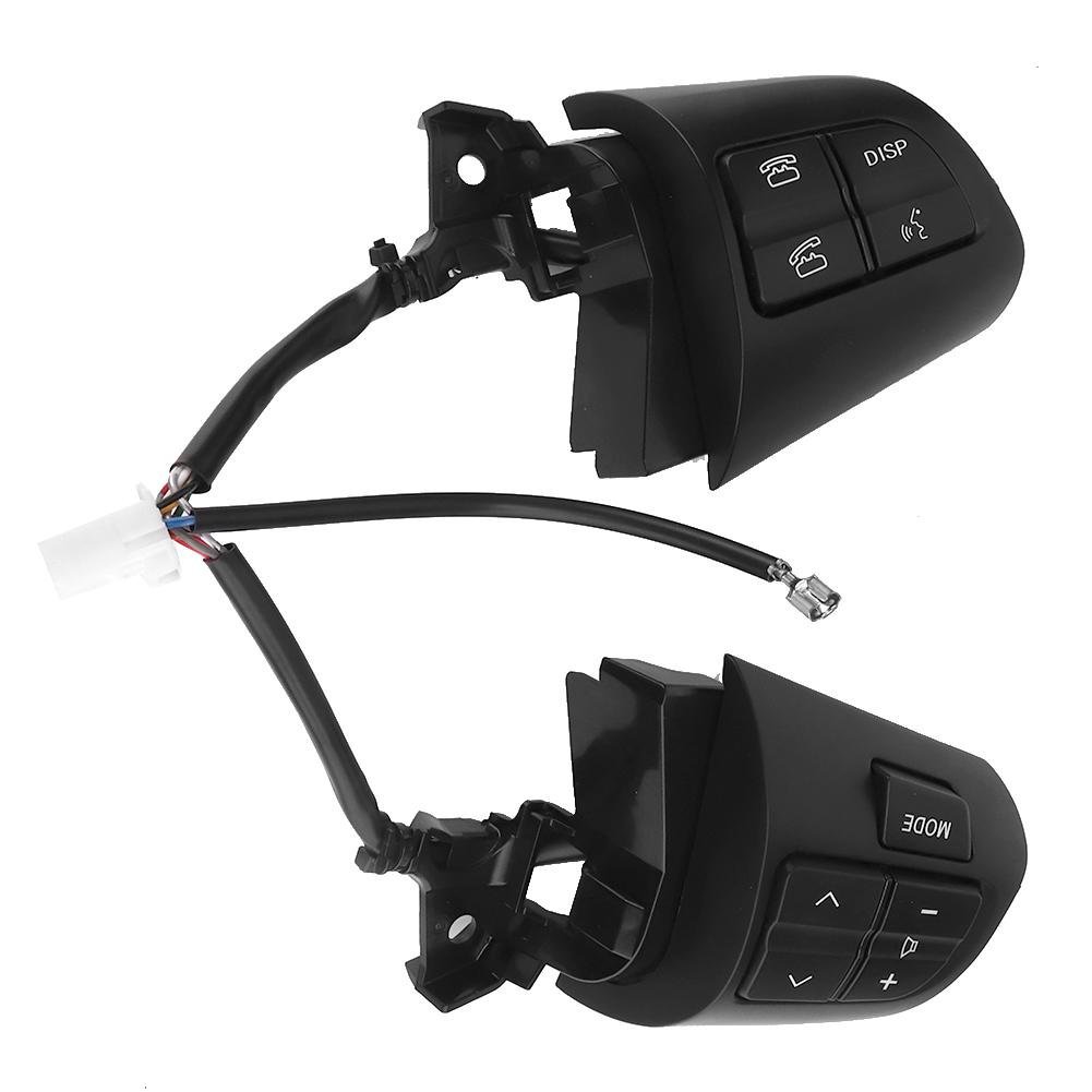 Steering Wheel Switches Left Right Buttons Fits for Toyota Corolla 2010 2013(Black )