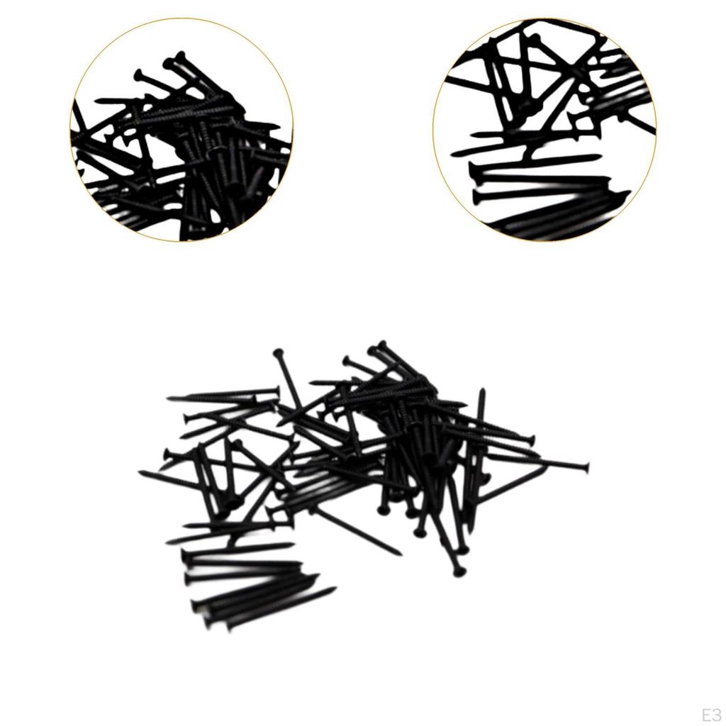 50 Pieces HO N Track Fixing Screw Model Railway Parts,Professional,Metal,Train Accessories for