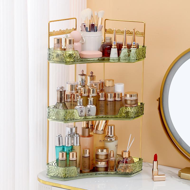Corner Storage Rack for Bathroom and Kitchen: Organize Cosmetics, Skincare, Perfume, and Lipstick