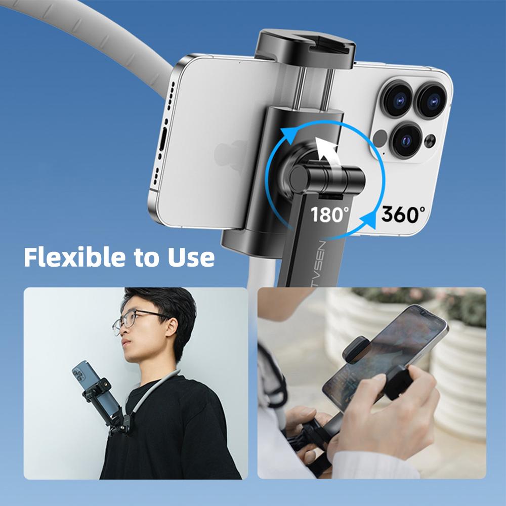 martvsen S7 PRO Camera Neck Holder Mount with Phone Clip POV Camera Necklace Mounting With Anti shake Magnetic Plate