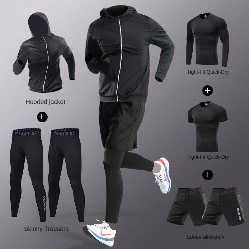 Men's Ice-Cool Quick-Dry Tracksuit Set (3-7 Pcs) | For Running, Marathon Training, Gym & Cycling | Breathable Fitness Suit