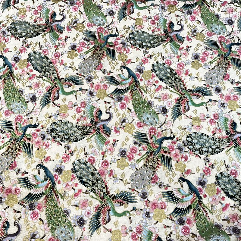 

Японская хлопковая ткань с изображением цветущей вишни для подарочной коробки ручной работы и кимоно