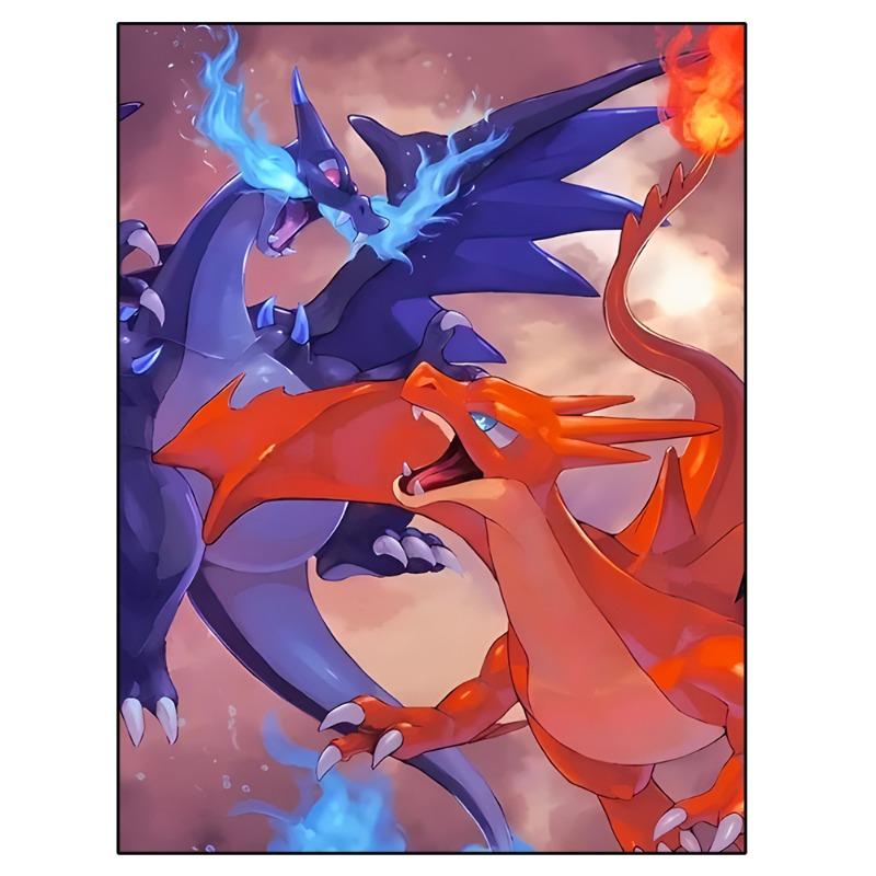 Аніме Персонаж Чарізард Покемон Постер Картина на полотні Підходить для Модного Домашнього Кімнатного Настінного Декору Настінний Малюнок Різдвяний Дитячий Подарунок
