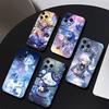 Game Genshin Impact Furina Phone Case Black Silicone Soft Shell For IPhone 17 16 15 14 13 12 11 Air Pro Max Plus Hot Sale