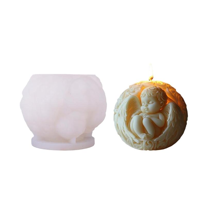 Reusable Silicone Mould for Making Angel Shaped Candle Soap and Craft with Artistic Styles
