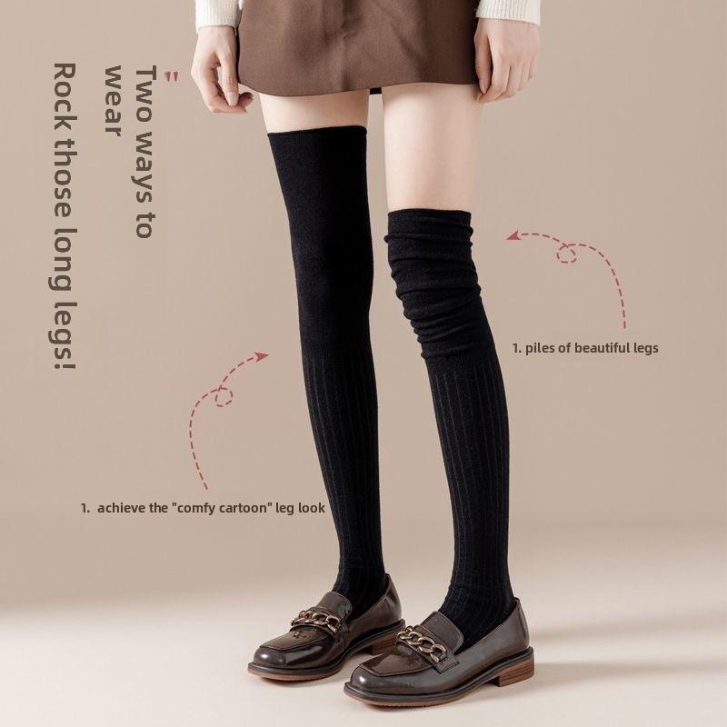 Calzini Calzettoni da Bambino, Calzini Sottili a Gamba Lunga Primavera/Estate, Calzini Al Ginocchio Bicolore a Patchwork, Calzini Lunghi da Donna Autunno/Inverno