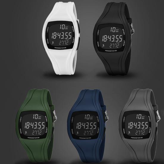 3D Pedometer Alarm Chronograph Multifunction Men Digital Wrist Watch Waterproof
