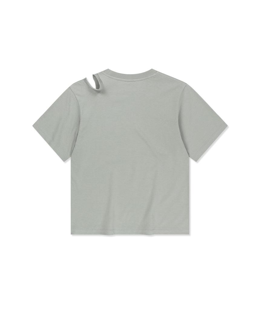 BROWNBREATH W Cut Out Tee - Gray