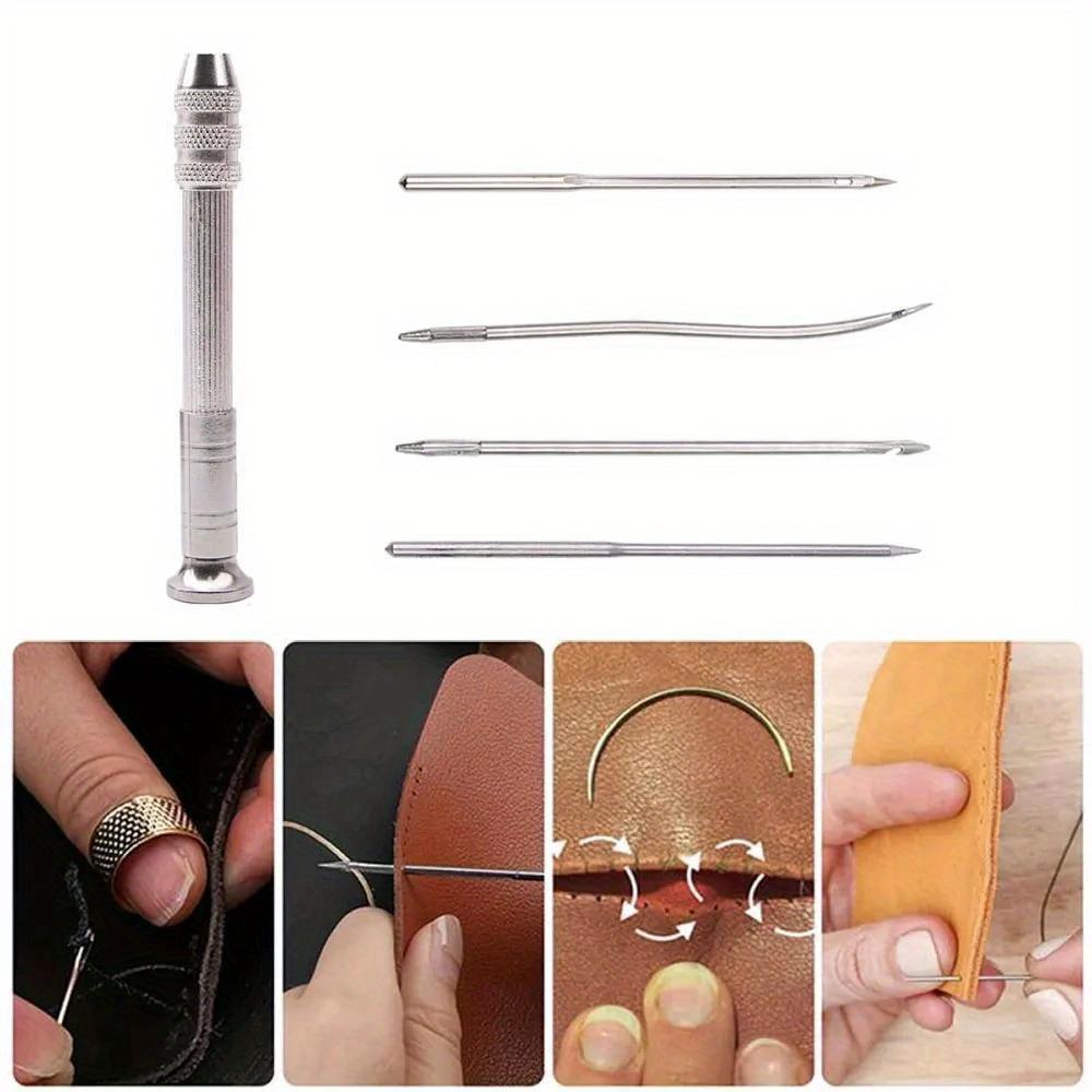 Leather Sewing Awl Set Replaceable Multifunctional DIY Needle for Shoe Repair and Leathercraft