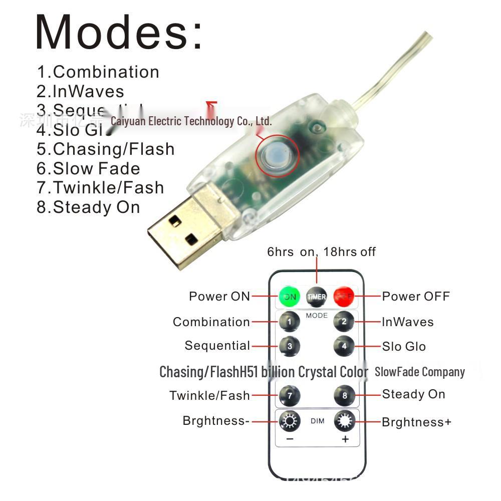 USB Remote Control Battery-Powered Icicle String Lights for Wedding, Birthday, Christmas, and Fairy Decor.