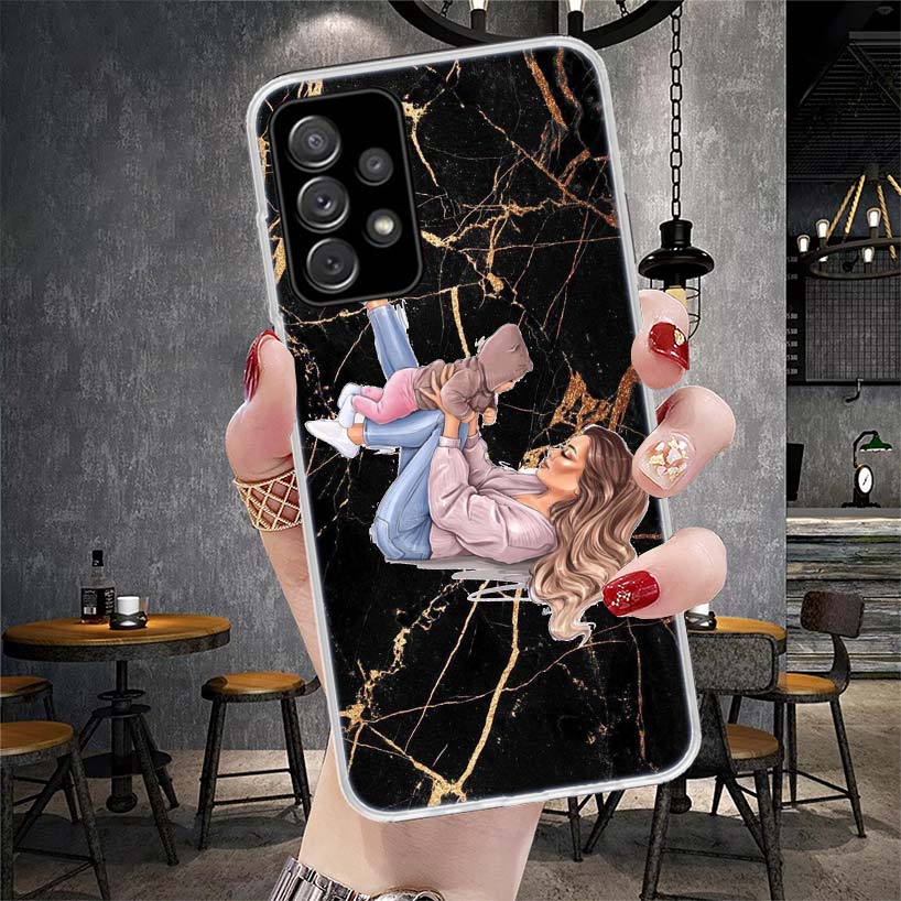 Mom Baby Love Girl Soft Phone Case For Samsung Galaxy S22 S23 S24 S25 Edge S26 Ultra S20 FE S21 Plus + Fundas Coque Galaxy S20 S