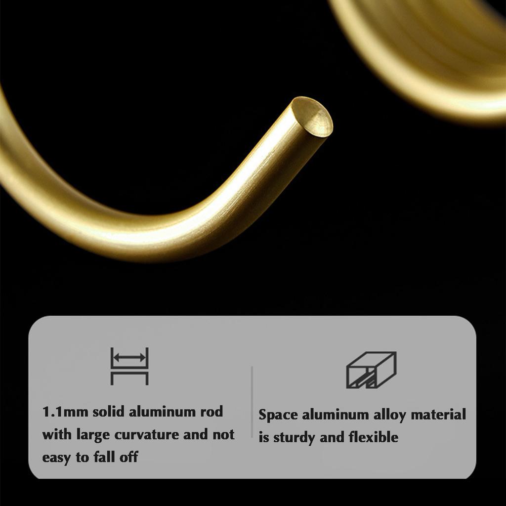 Safety Buckle S Shaped Hooks Easy Installation Hanger Hooks for Pots Pans Plants Bags Cups