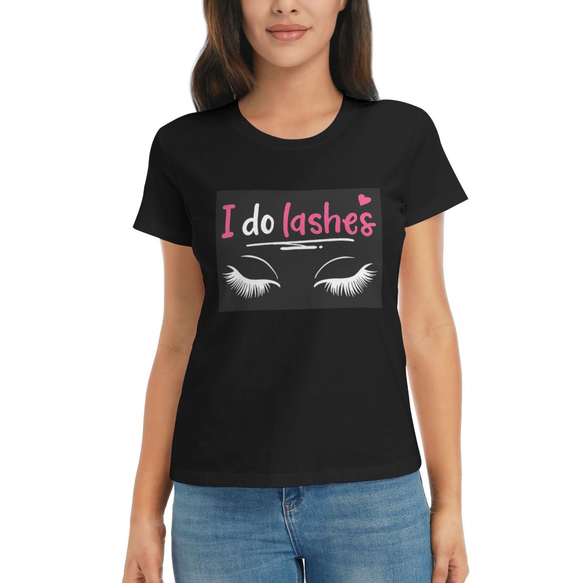 

Women TShirt Lashes Eyelash Lash Artists Cosmetics Summer Short Sleeve Tees Round Neck Cotton T Shirts Clothes Tops Streetwear 2XL