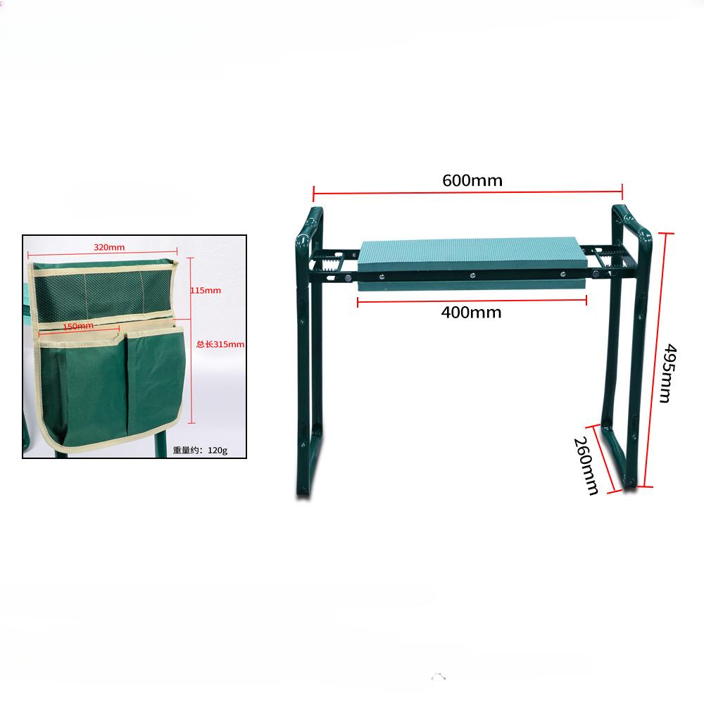 Hot Selling Garden Kneeling Stool with Tool Kit Two-use Outdoor Sponge Non-Slip Folding Stool Garden Hardware Tools