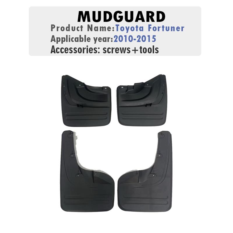 2010 2011 2012 2013 2014 2015FOR Toyota Fortuner AN50 AN60 Mudguard Fender Mud Flaps Guards Splash Mudflaps Car Accessories 4pcs чёрный